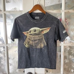 The Mandalorian The Child Marbled Dark Gray Tshirt